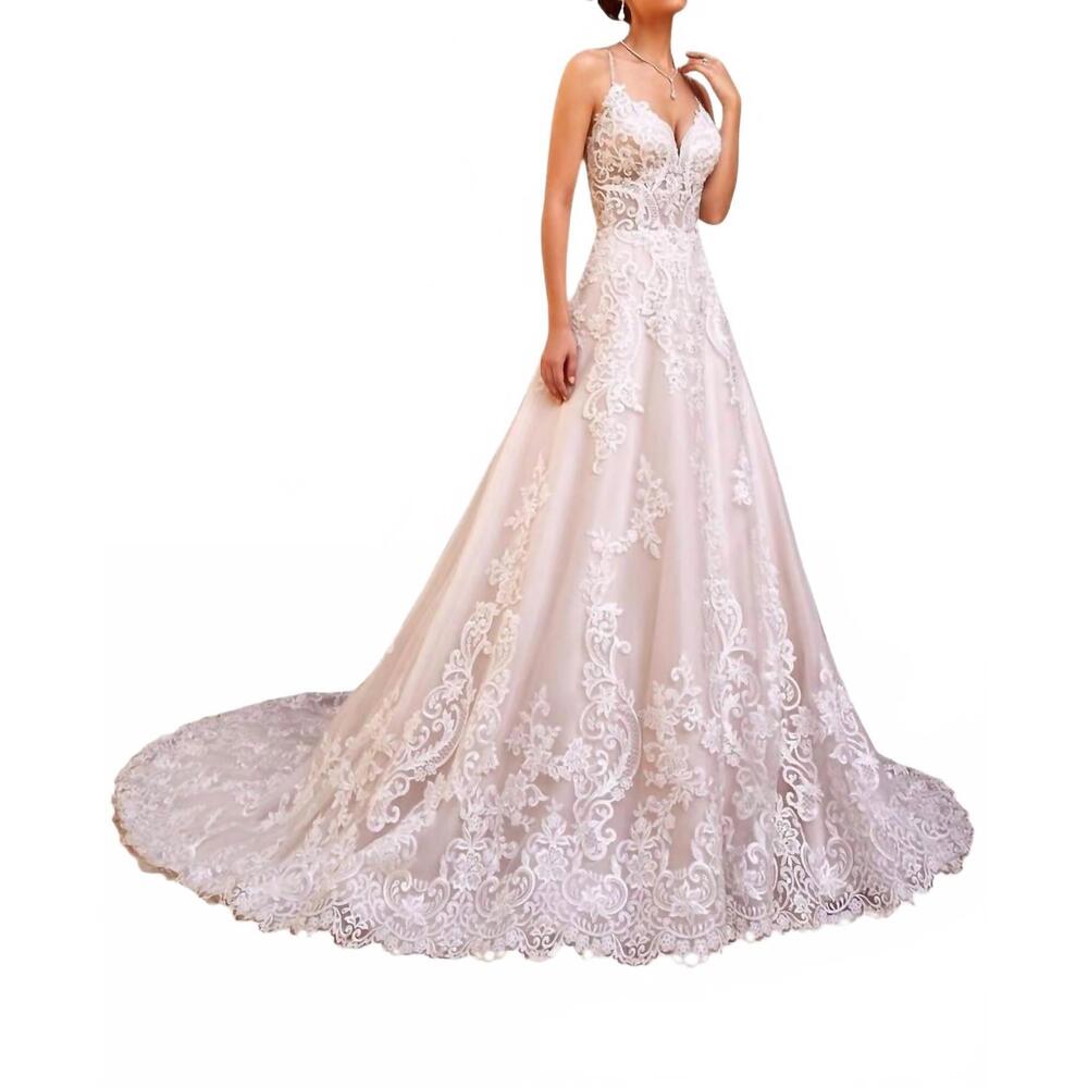 NEW KITTY CHEN COUTURE perla a-line gown in ivory